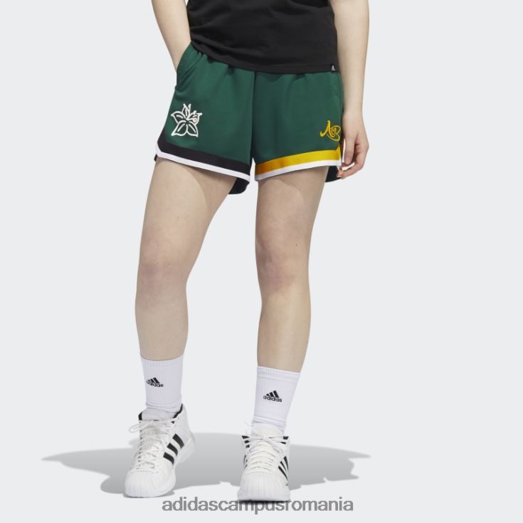 adidas campus romania pantaloni scurți candace parker verde închis femei verde inchis J266N223674