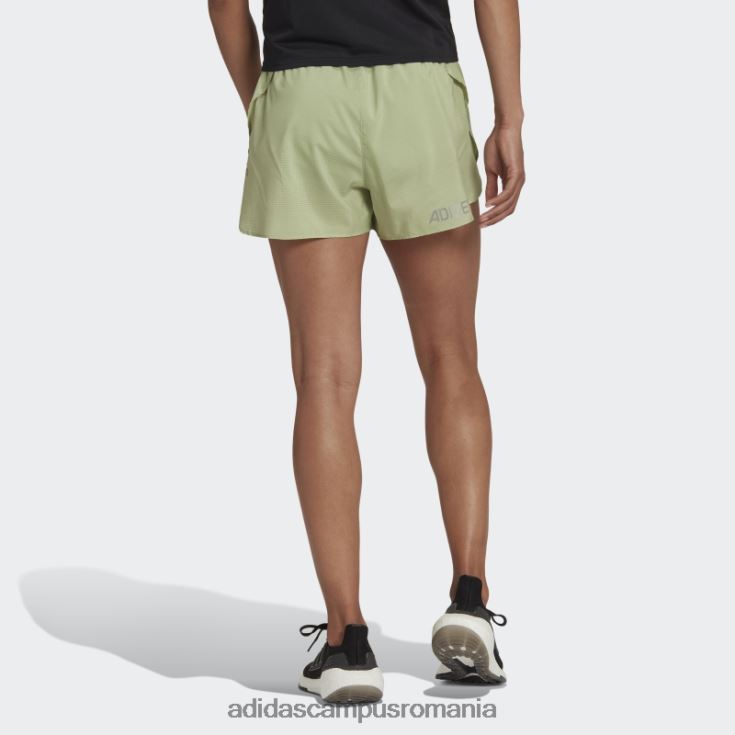 adidas campus romania pantaloni scurți de alergare lime adizero femei lămâie verde J266N223632