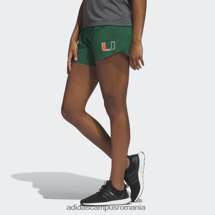 adidas campus romania pantaloni scurți de antrenament ncaa-mia sideline 21 adidas femei ncaa-mia/verde închis/portocaliu J266N223625