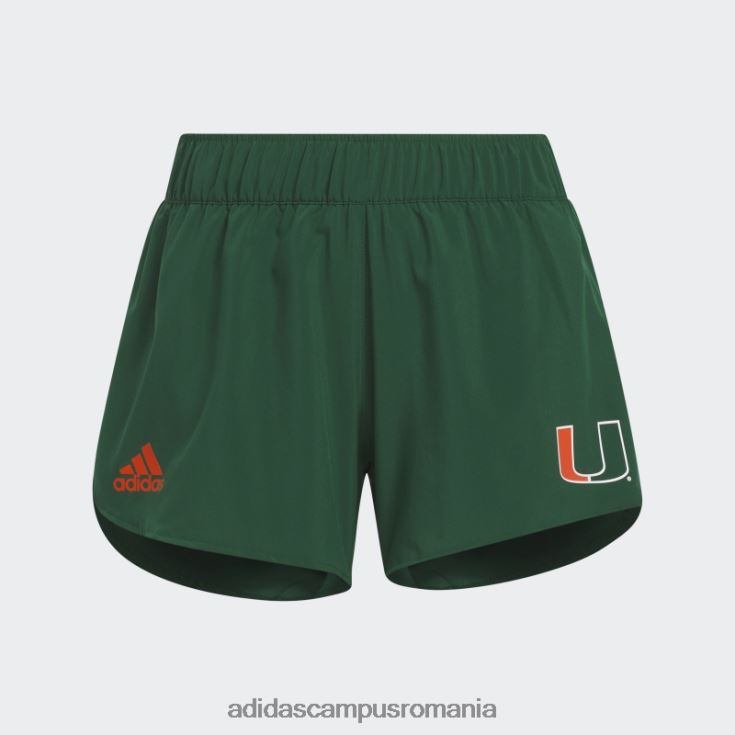 adidas campus romania pantaloni scurți de antrenament ncaa-mia sideline 21 adidas femei ncaa-mia/verde închis/portocaliu J266N223625