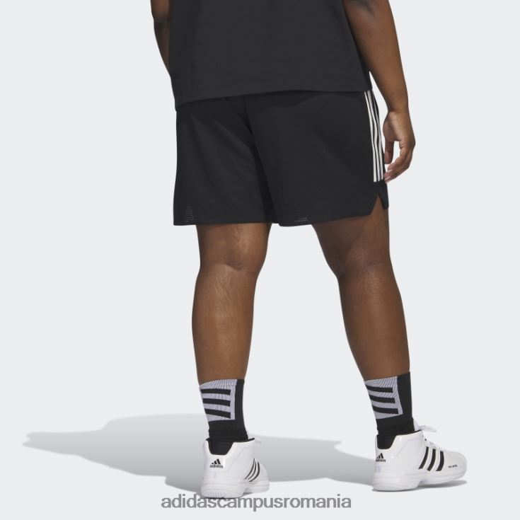 adidas campus romania pantaloni scurți de baschet negri select cu 3 dungi (plus mărime) adidas femei alb negru J266N223289