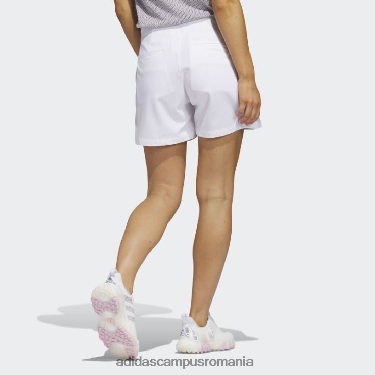 adidas campus romania pantaloni scurți de golf cu tragere de 5 inci, albi, adidas femei alb J266N223649