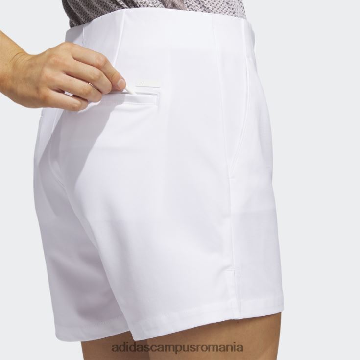 adidas campus romania pantaloni scurți de golf cu tragere de 5 inci, albi, adidas femei alb J266N223649