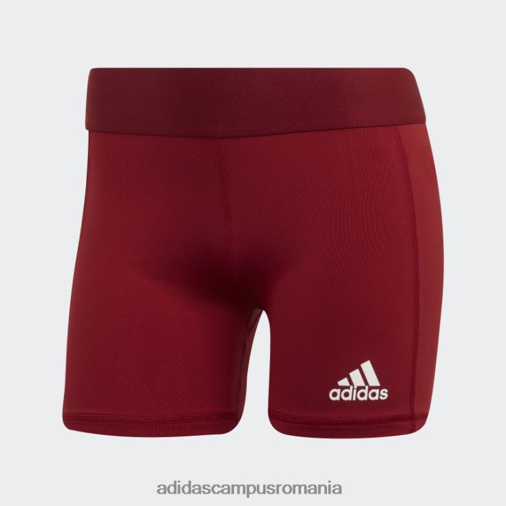 adidas campus romania pantaloni scurți de volei techfit burgundy colegiu femei colegiu visiniu/alb J266N223681