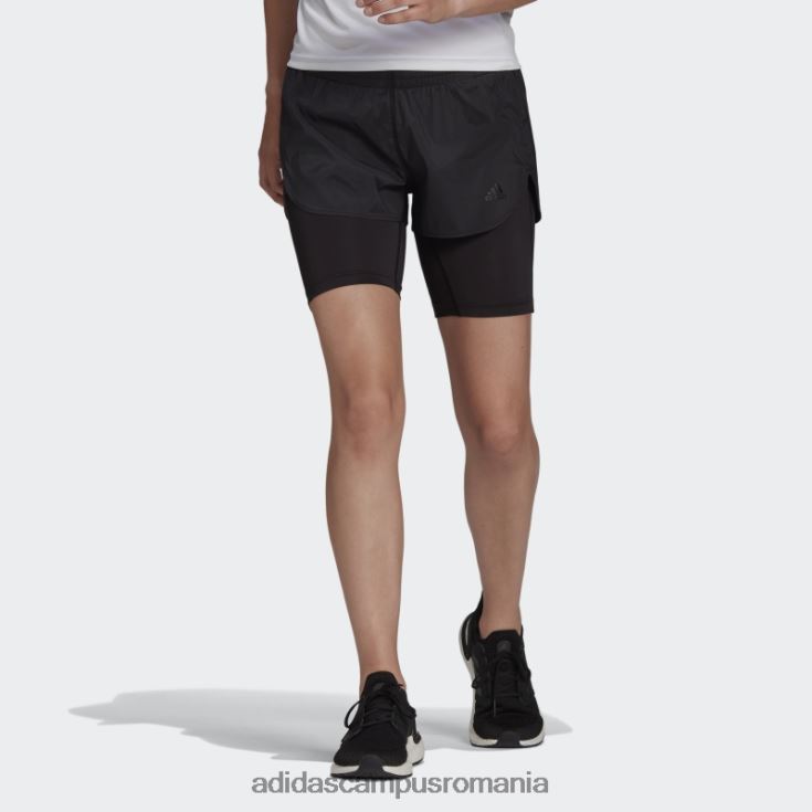 adidas campus romania pantaloni scurți doi-în-unul black run fast femei negru J266N223542