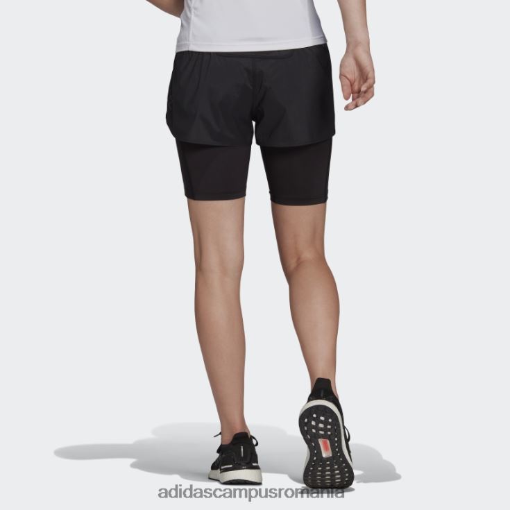 adidas campus romania pantaloni scurți doi-în-unul black run fast femei negru J266N223542