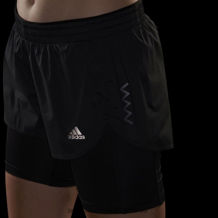adidas campus romania pantaloni scurți doi-în-unul black run fast femei negru J266N223542