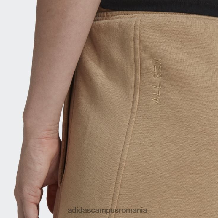 adidas campus romania pantaloni scurți fleece all szn ton bej femei ton bej J266N223627