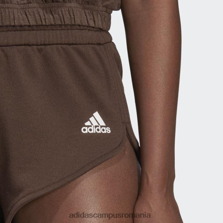 adidas campus romania pantaloni scurți hyperglam mini maro femei maro/alb J266N223665