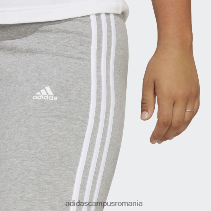 adidas campus romania pantaloni scurți pentru biciclete cu 3 dungi (plus mărime) gri mediu adidas femei gri mediu/alb J266N223340