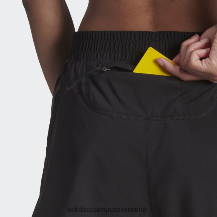 adidas campus romania run icons pantaloni scurți de alergare cu 3 dungi negru adidas femei negru J266N223616