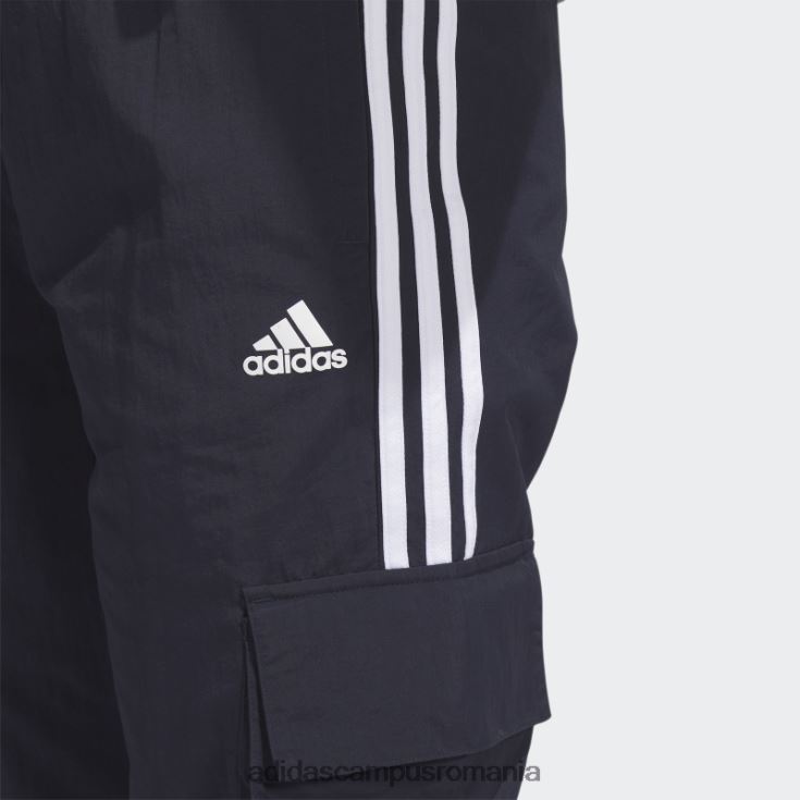 adidas campus romania Pantaloni cargo cu 3 dungi cu cerneală pete de chenilie femei cerneală J266N223822