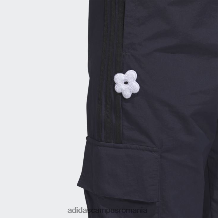 adidas campus romania Pantaloni cargo cu 3 dungi cu cerneală pete de chenilie femei cerneală J266N223822