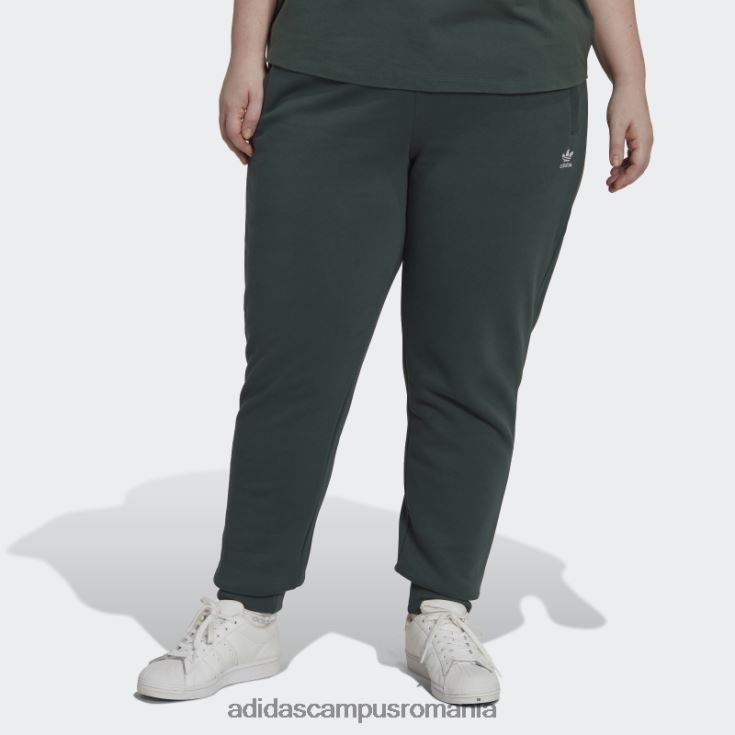 adidas campus romania adicolor essentials fleece slim pantaloni de jogging (plus size) verde mineral femei verde mineral J266N223347