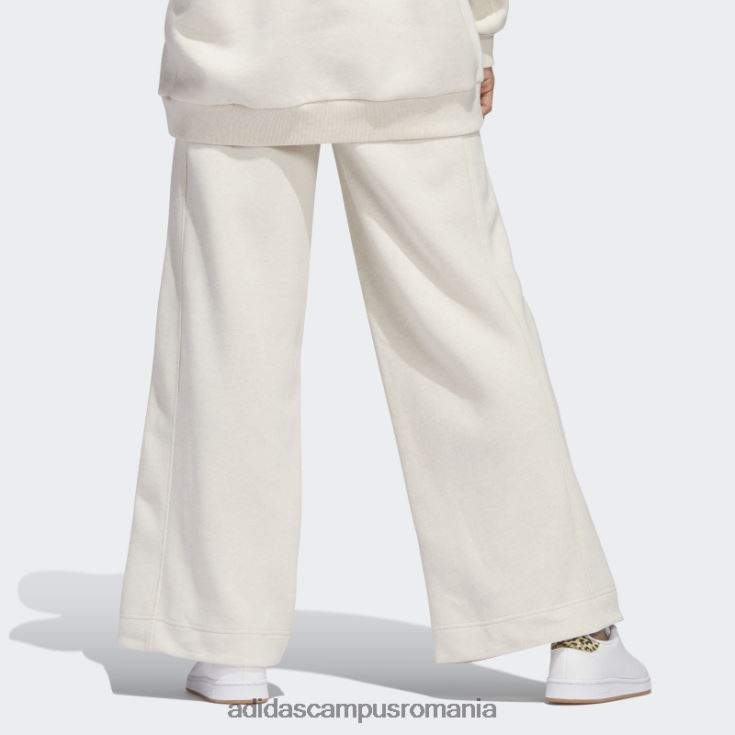 adidas campus romania all szn fleece pantaloni largi ecru tint mel adidas femei ecru tint mel J266N223958