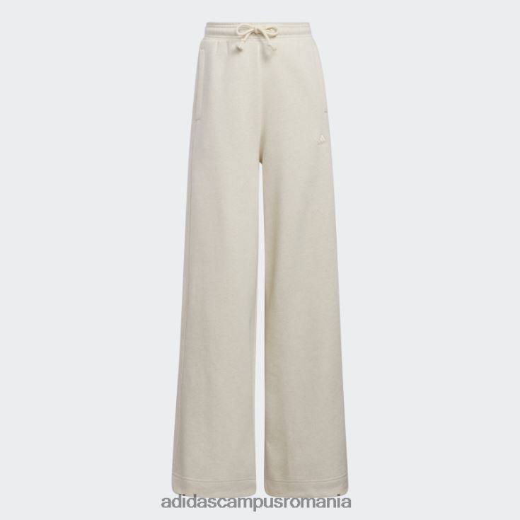 adidas campus romania all szn fleece pantaloni largi ecru tint mel adidas femei ecru tint mel J266N223958