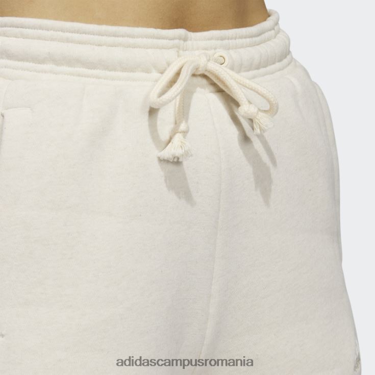 adidas campus romania all szn fleece pantaloni largi ecru tint mel adidas femei ecru tint mel J266N223958
