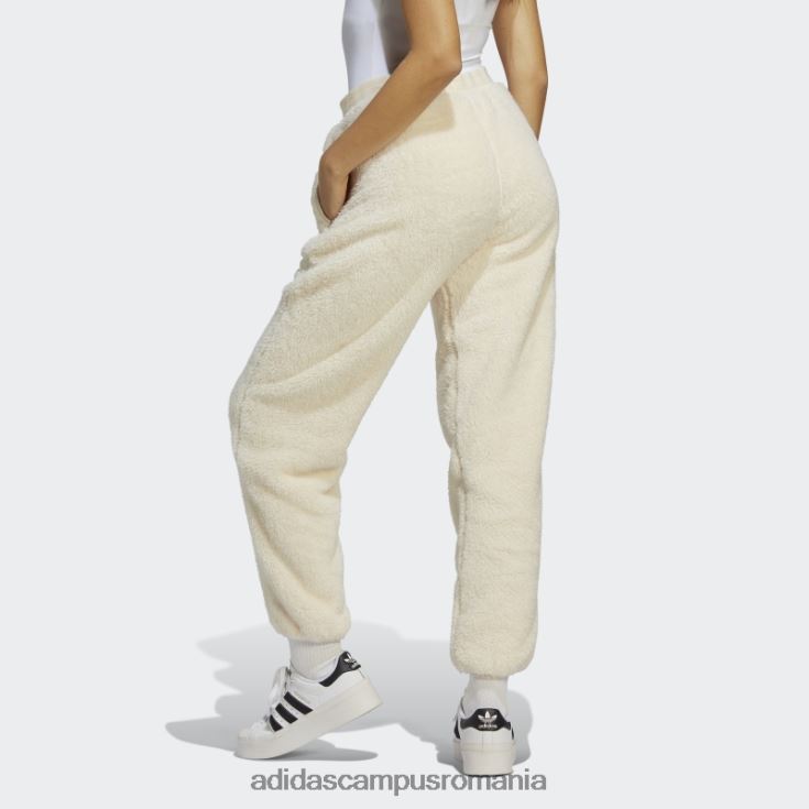 adidas campus romania esențiale albe+ pantaloni pufosi de pluș femei alb J266N223951