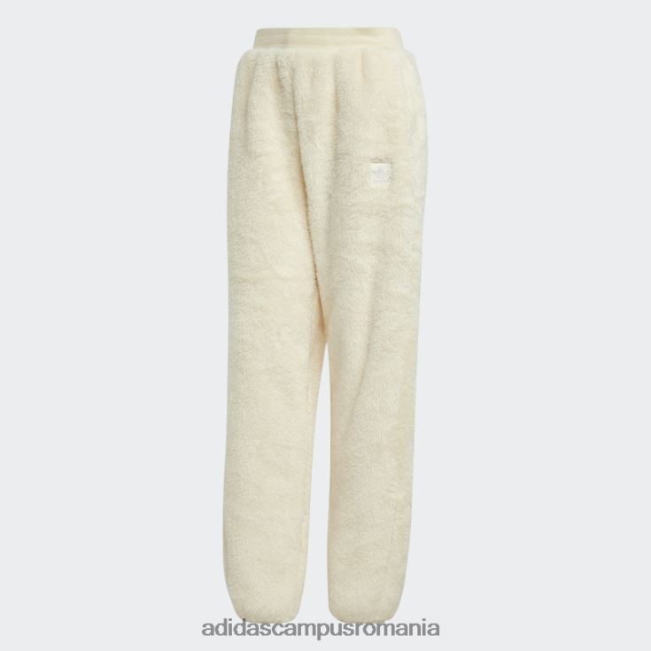 adidas campus romania esențiale albe+ pantaloni pufosi de pluș femei alb J266N223951