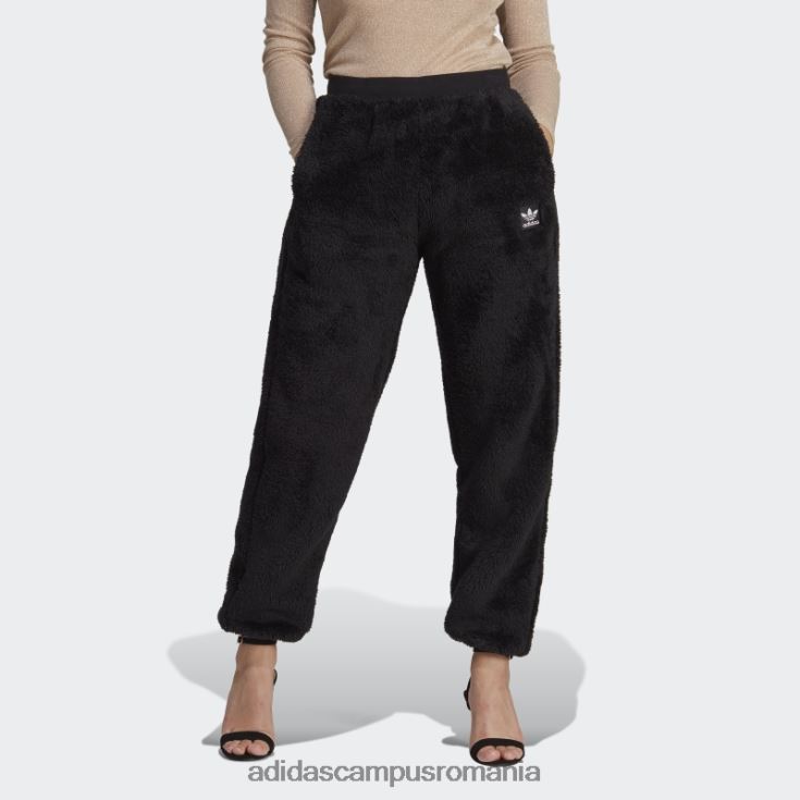 adidas campus romania esențiale negre+ pantaloni pufosi de pluș femei negru J266N224010