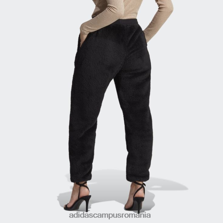adidas campus romania esențiale negre+ pantaloni pufosi de pluș femei negru J266N224010