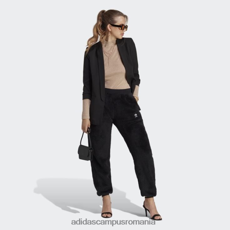 adidas campus romania esențiale negre+ pantaloni pufosi de pluș femei negru J266N224010