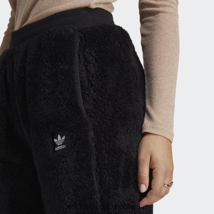 adidas campus romania esențiale negre+ pantaloni pufosi de pluș femei negru J266N224010
