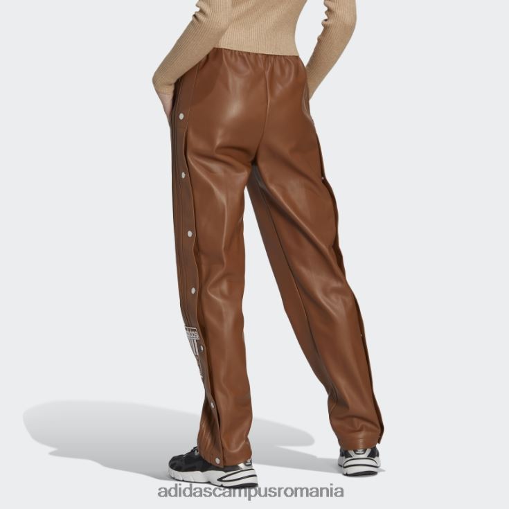 adidas campus romania pantaloni adibreak din imitație de piele din centrul scenei maro femei maro J266N223977