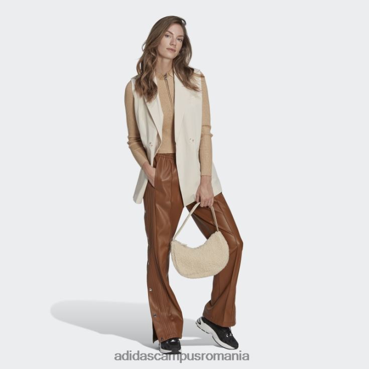 adidas campus romania pantaloni adibreak din imitație de piele din centrul scenei maro femei maro J266N223977