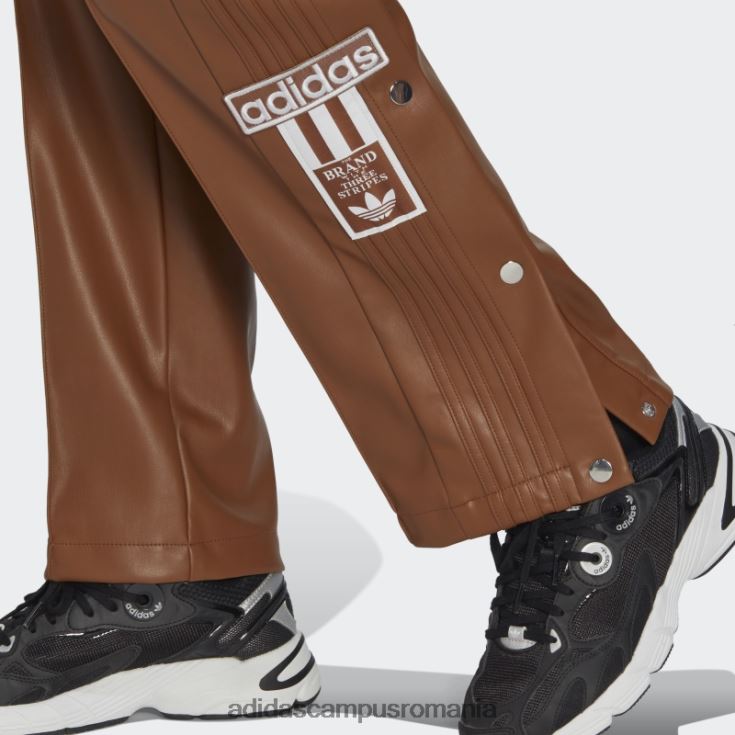 adidas campus romania pantaloni adibreak din imitație de piele din centrul scenei maro femei maro J266N223977