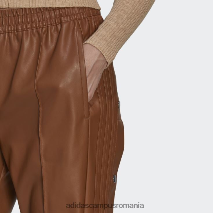 adidas campus romania pantaloni adibreak din imitație de piele din centrul scenei maro femei maro J266N223977