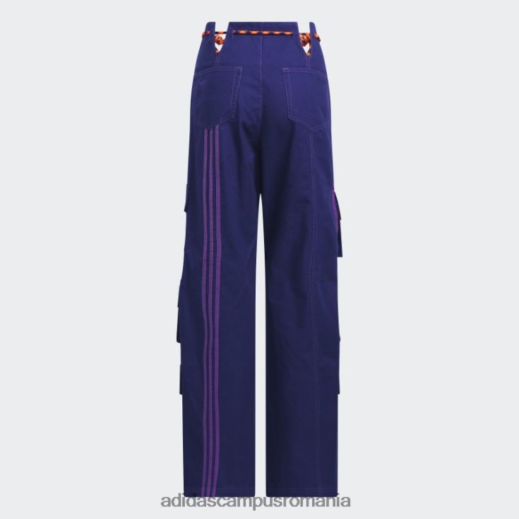 adidas campus romania pantaloni cargo din twill indigo femei indigo J266N223846