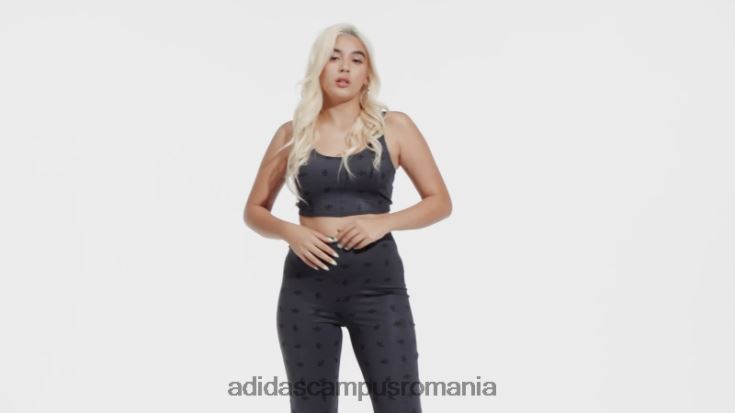 adidas campus romania pantaloni cu imprimeu extensibil gri noapte adidas femei gri de noapte J266N223883
