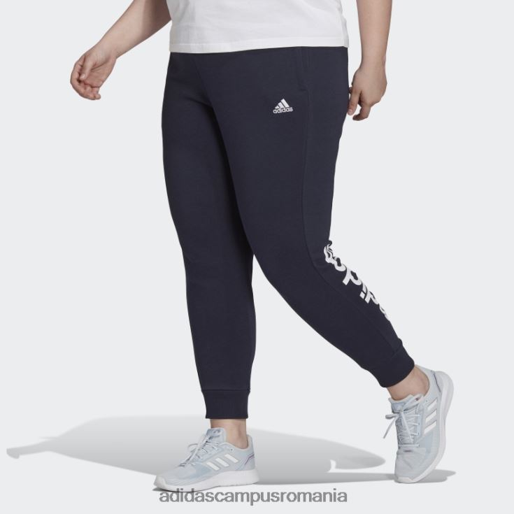 adidas campus romania pantaloni cu sigla French Terry (mărime plus) cerneală femei cerneală/alb J266N223234
