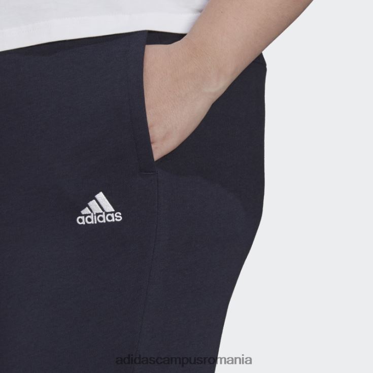 adidas campus romania pantaloni cu sigla French Terry (mărime plus) cerneală femei cerneală/alb J266N223234