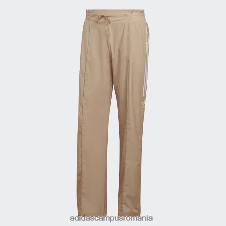 adidas campus romania pantaloni cu volane cu talie înaltă bej, cu 3 dungi femei bej J266N223998