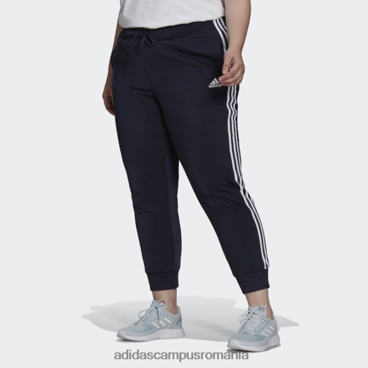 adidas campus romania pantaloni de antrenament subțiri, conici, cu trei dungi pentru încălzire ink essentials (mărime plus) femei cerneală J266N223362