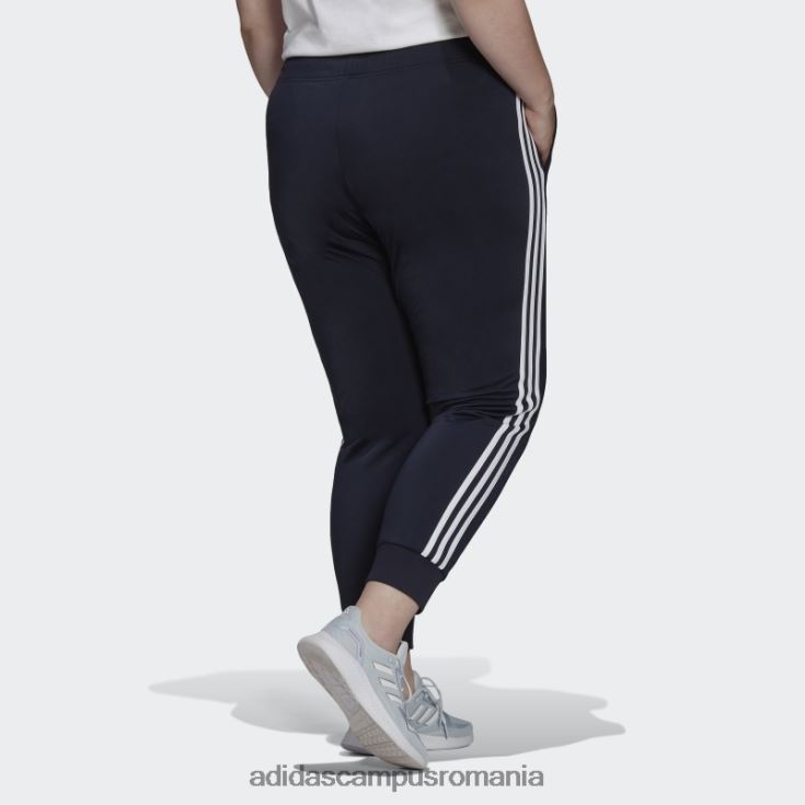 adidas campus romania pantaloni de antrenament subțiri, conici, cu trei dungi pentru încălzire ink essentials (mărime plus) femei cerneală J266N223362