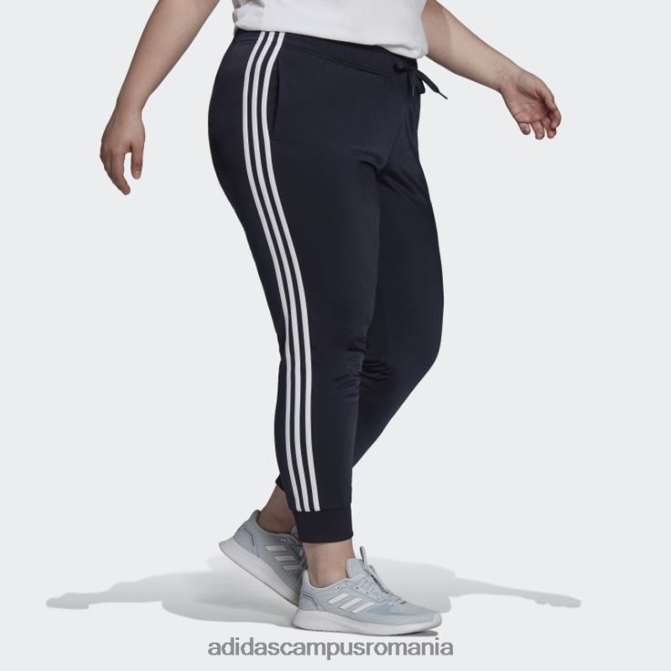 adidas campus romania pantaloni de antrenament subțiri, conici, cu trei dungi pentru încălzire ink essentials (mărime plus) femei cerneală J266N223362