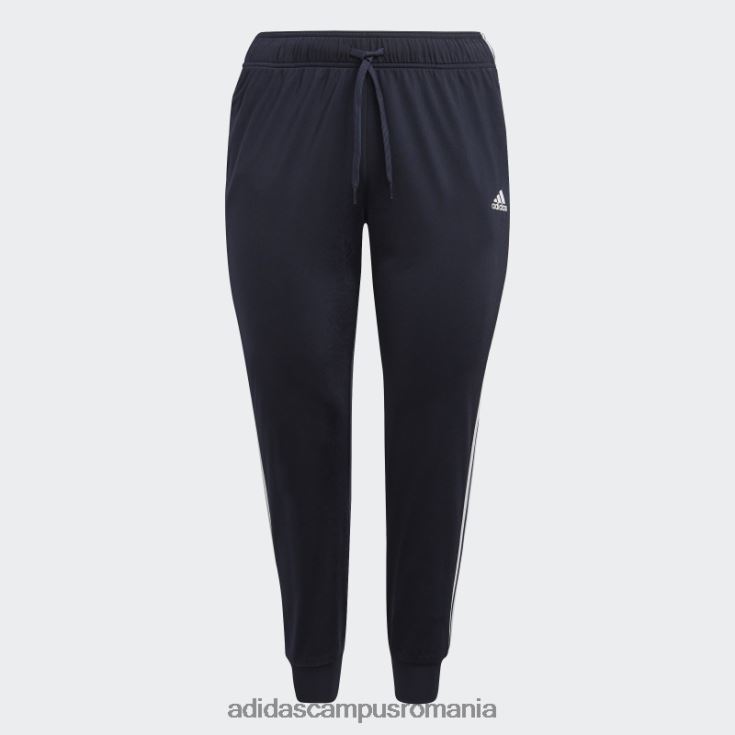 adidas campus romania pantaloni de antrenament subțiri, conici, cu trei dungi pentru încălzire ink essentials (mărime plus) femei cerneală J266N223362