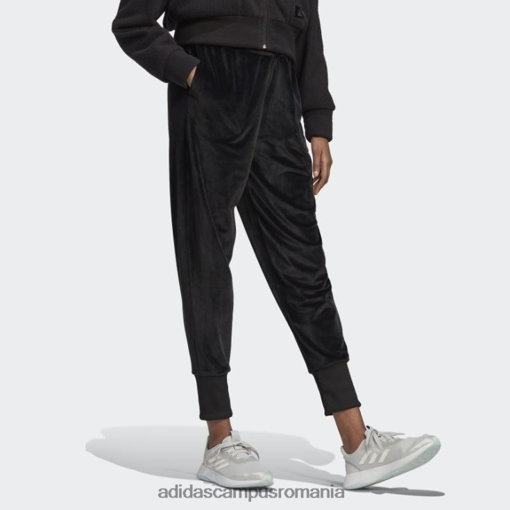 adidas campus romania pantaloni de jogging negri holidayz confortabili din velur adidas femei negru J266N223817