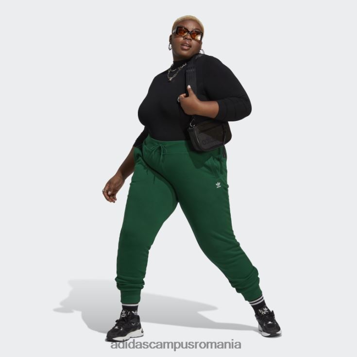 adidas campus romania pantaloni de jogging slim adicolor essentials verde inchis (plus size) adidas femei verde inchis J266N223259