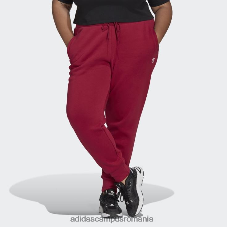 adidas campus romania pantaloni de jogging subțiri din fleece adicolor essentials burgundy (mărime plus) femei Burgundia J266N223296