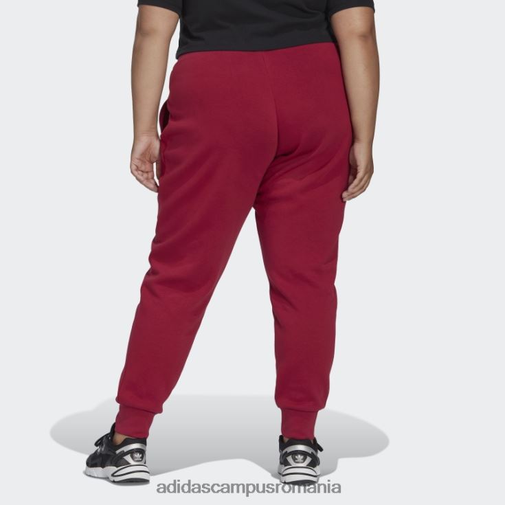 adidas campus romania pantaloni de jogging subțiri din fleece adicolor essentials burgundy (mărime plus) femei Burgundia J266N223296