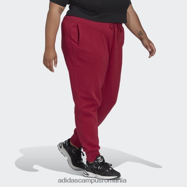 adidas campus romania pantaloni de jogging subțiri din fleece adicolor essentials burgundy (mărime plus) femei Burgundia J266N223296
