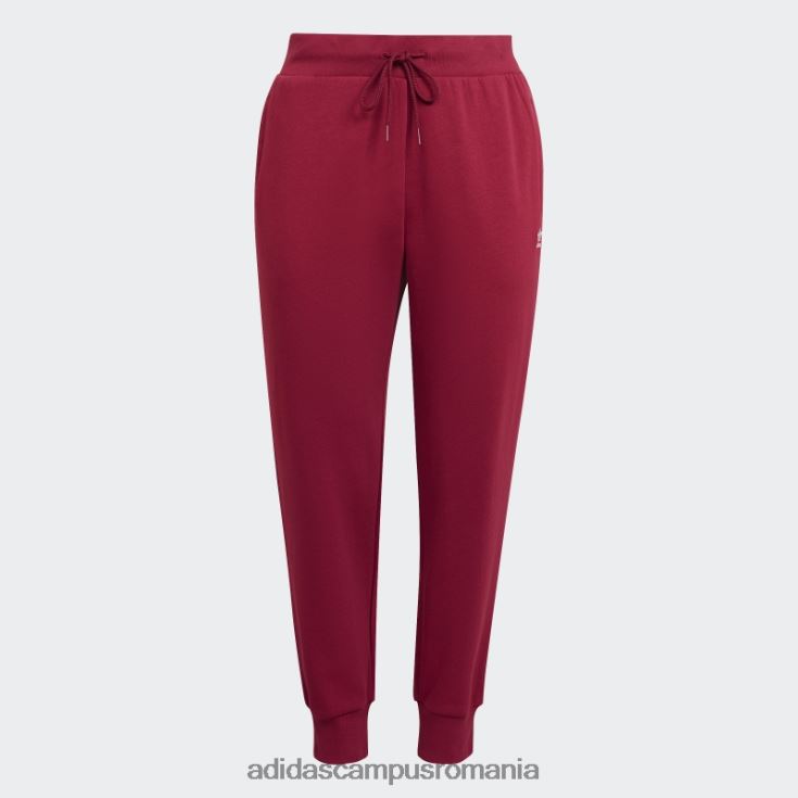 adidas campus romania pantaloni de jogging subțiri din fleece adicolor essentials burgundy (mărime plus) femei Burgundia J266N223296