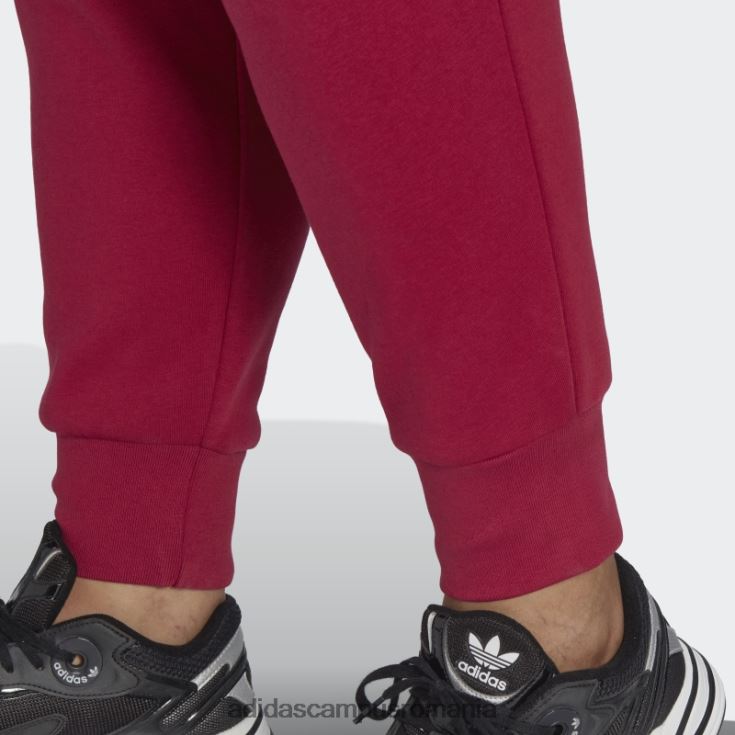 adidas campus romania pantaloni de jogging subțiri din fleece adicolor essentials burgundy (mărime plus) femei Burgundia J266N223296