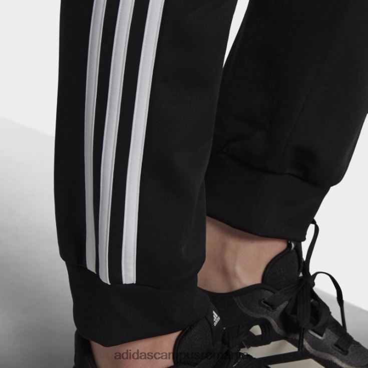 adidas campus romania pantaloni de încălzire primegreen essentials, subțiri, conici, cu trei dungi, negri femei negru J266N223821