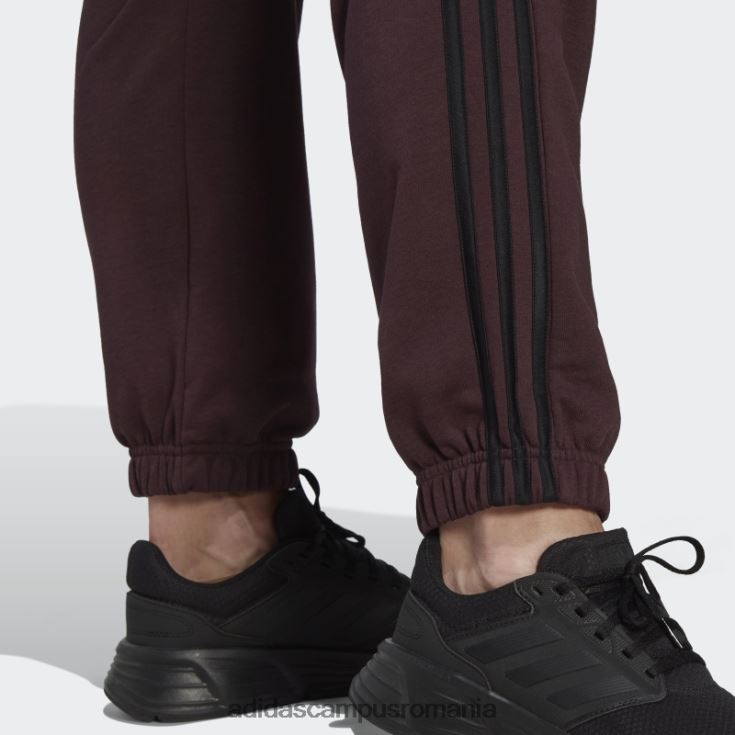 adidas campus romania pantaloni din bumbac maroon essentials cu 3 dungi (maternitate) femei maro/negru J266N224011