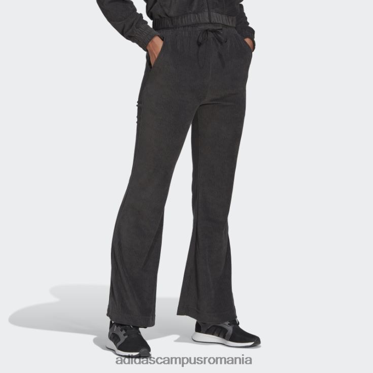 adidas campus romania pantaloni evazați din velur hiperglam negru femei negru J266N223840